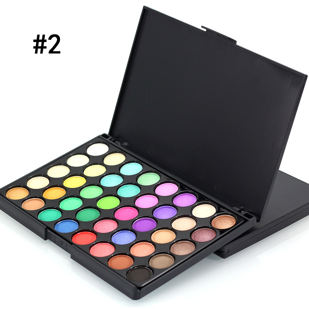 SparkleHue 40-Color Waterproof Glitter Palette