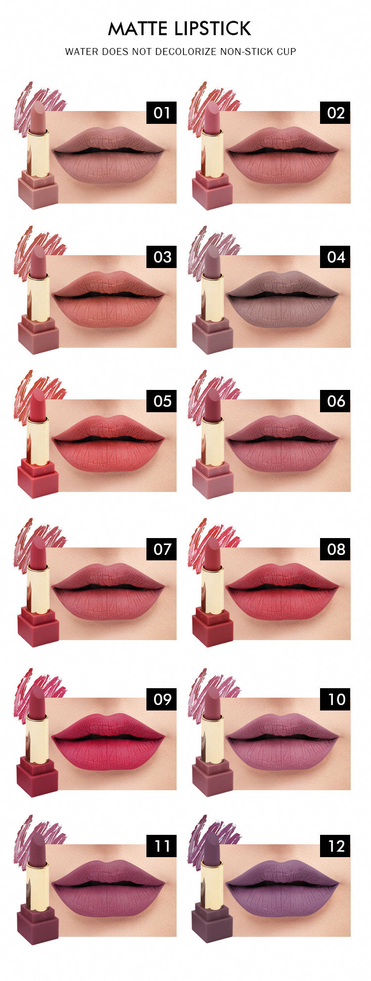 Spectrum Square 12-Color Lipstick Set